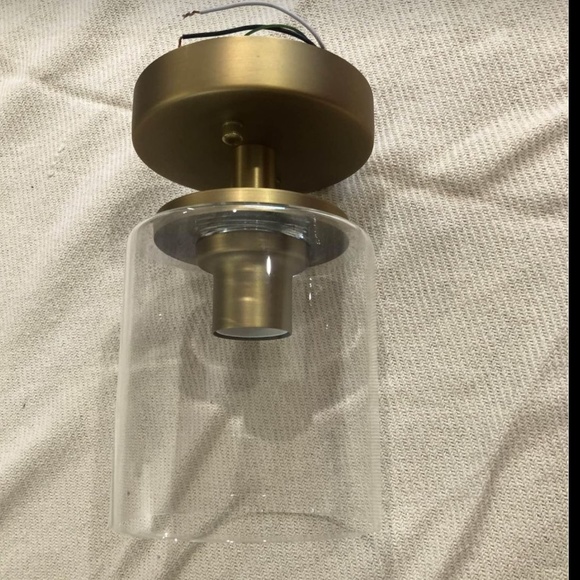 Industrial Ceiling Light Fixture Glass Shade, Light Flush Mounted home light - Picture 6 of 11